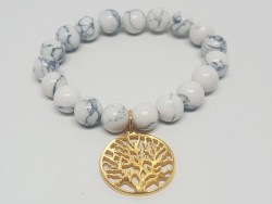 Stainless Steel and Natural Stone Bracelet for Women