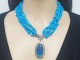 Exclusive Stainless Steel  and Natural Stones Necklace for Women