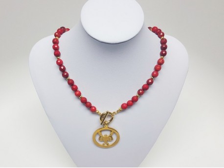 Exclusive Stainless Steel  and Natural Stones Necklace for Women